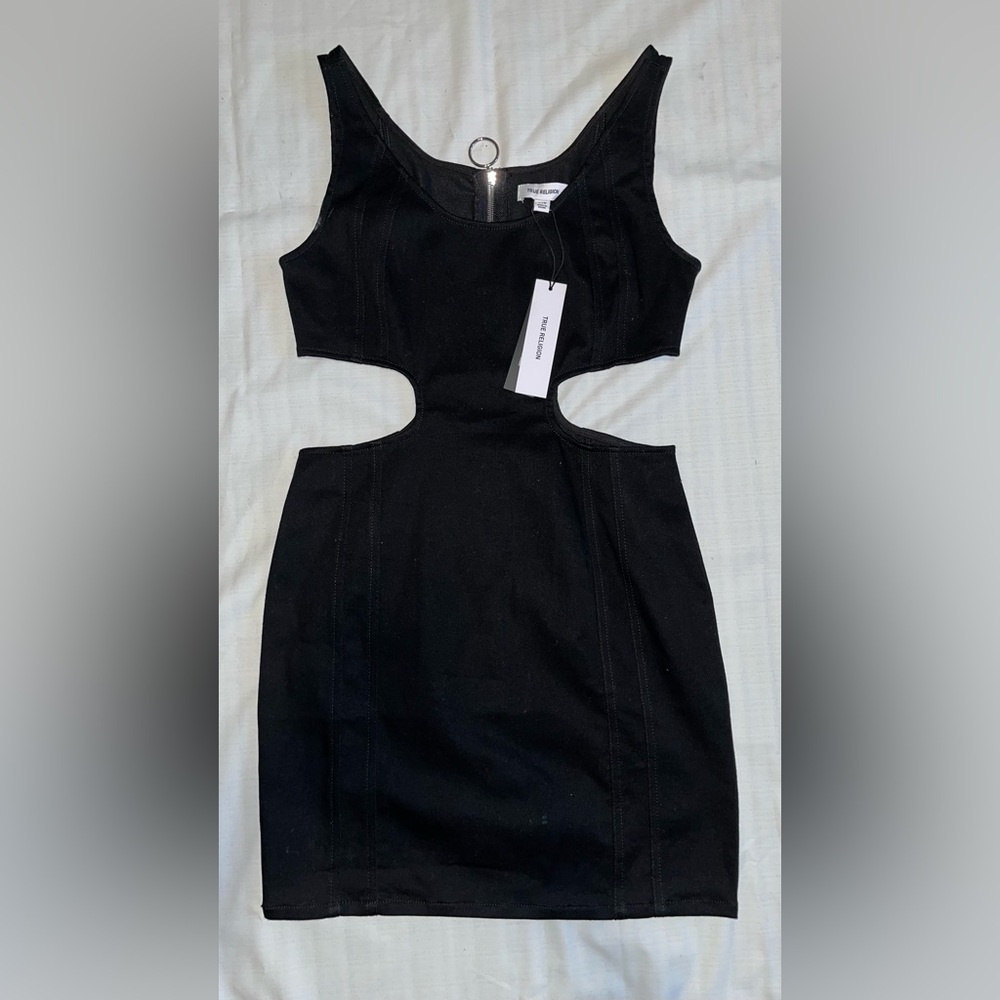 True Religion Black Cut-Out Dress